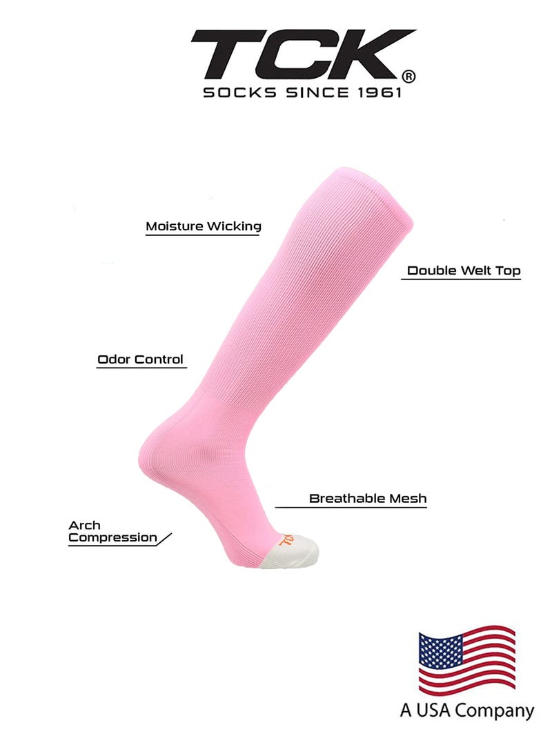 TCK Prosport Performance Tube Socks (Pink, Small) - Image 3